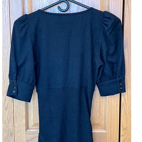 ba&sh Woody Ruffle Mini Dress Black Size XS - NWT - Picture 9 of 10